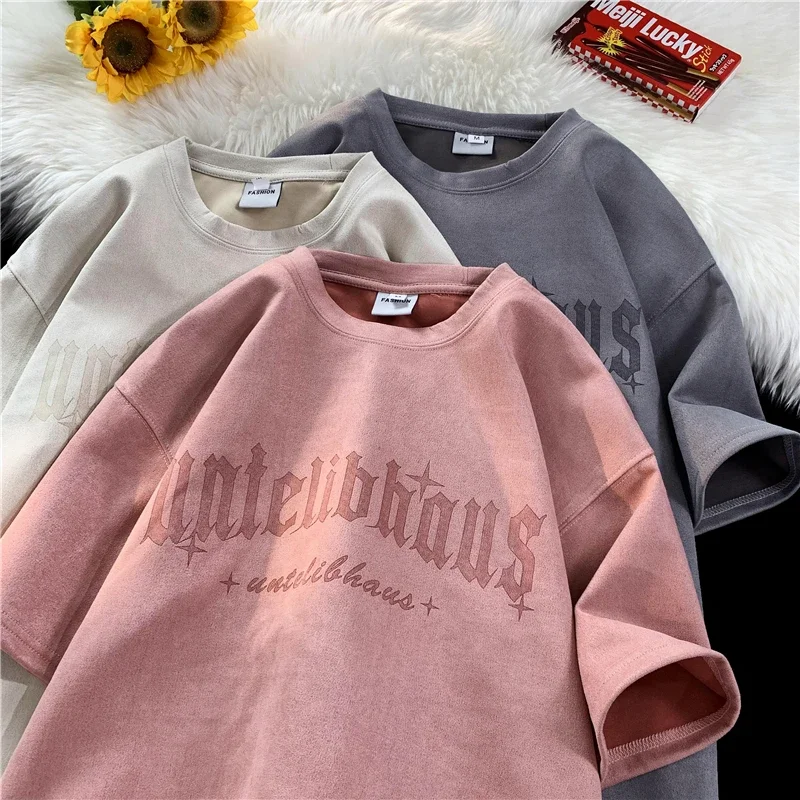 

2024 Summer T-shirt For Men Fashion Short Sleeve New Gothic Unisex Tee Tops Korean Clothing Hip-hop Casual Male Tshirt