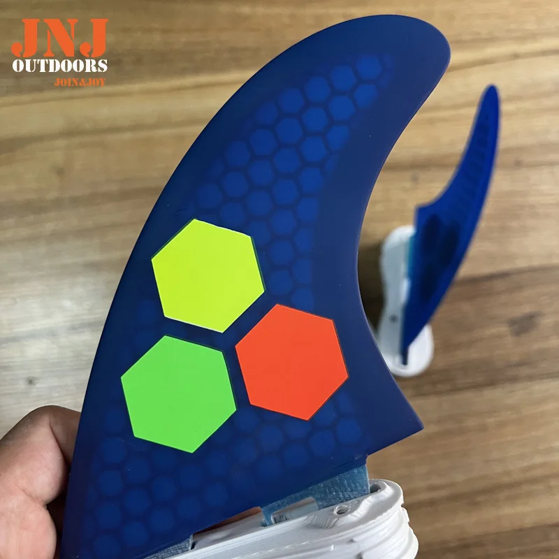 JNJ FCS 2 Blue G5 Mf Medium Surfboard Fins Thruster Made Of Fiberglass And Honeycomb 2