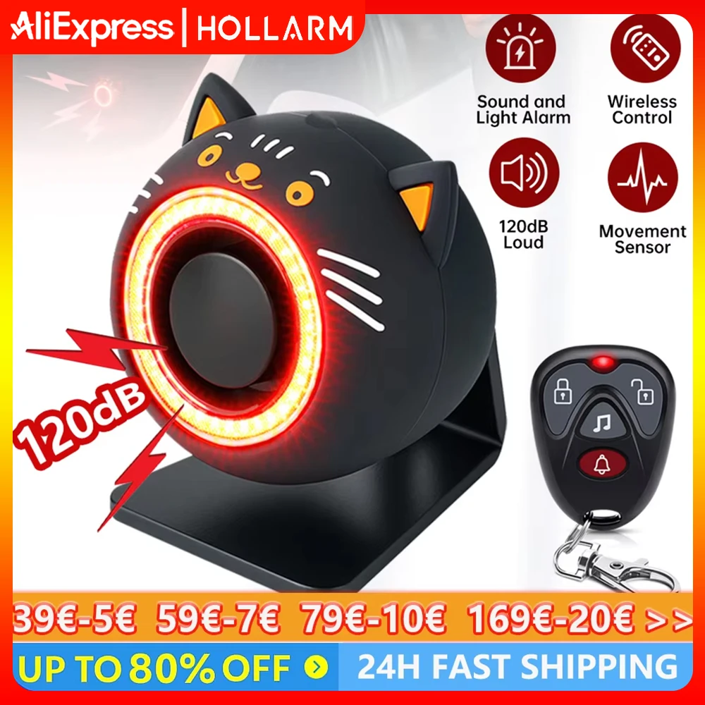 High-Intensity Car Anti-Theft Alarm with Vibration Sensor and Visual Alert