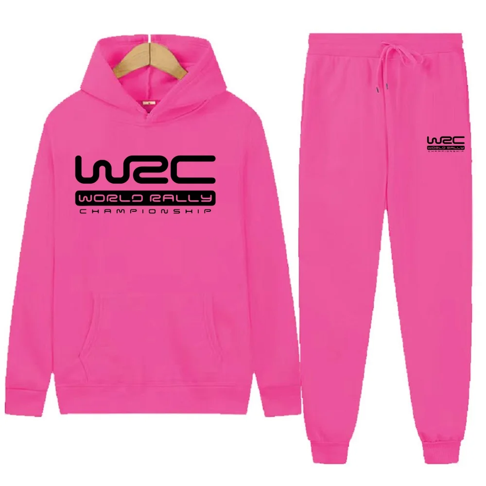 남녀공용 양털 맨투맨 후드 바지, 월드 랠리 챔피언십 WRC 남성 운동복 운동복, 유니섹스 앙상블 옴므, 2 개 세트
