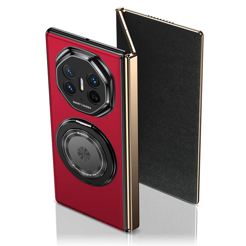 Magnetic Lens Stand Matte ShockProof Soft Silicone Case - Skin-Friendly Protection Cover