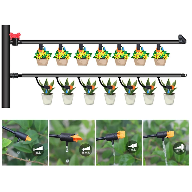 10Db 0 ~ 60L Mikrocsepp -Öntözőszerszám Állítható Csepegőnyomáskompenzáció Csepegtető Kerti Öntözési Szabályozó Adó - Image 5