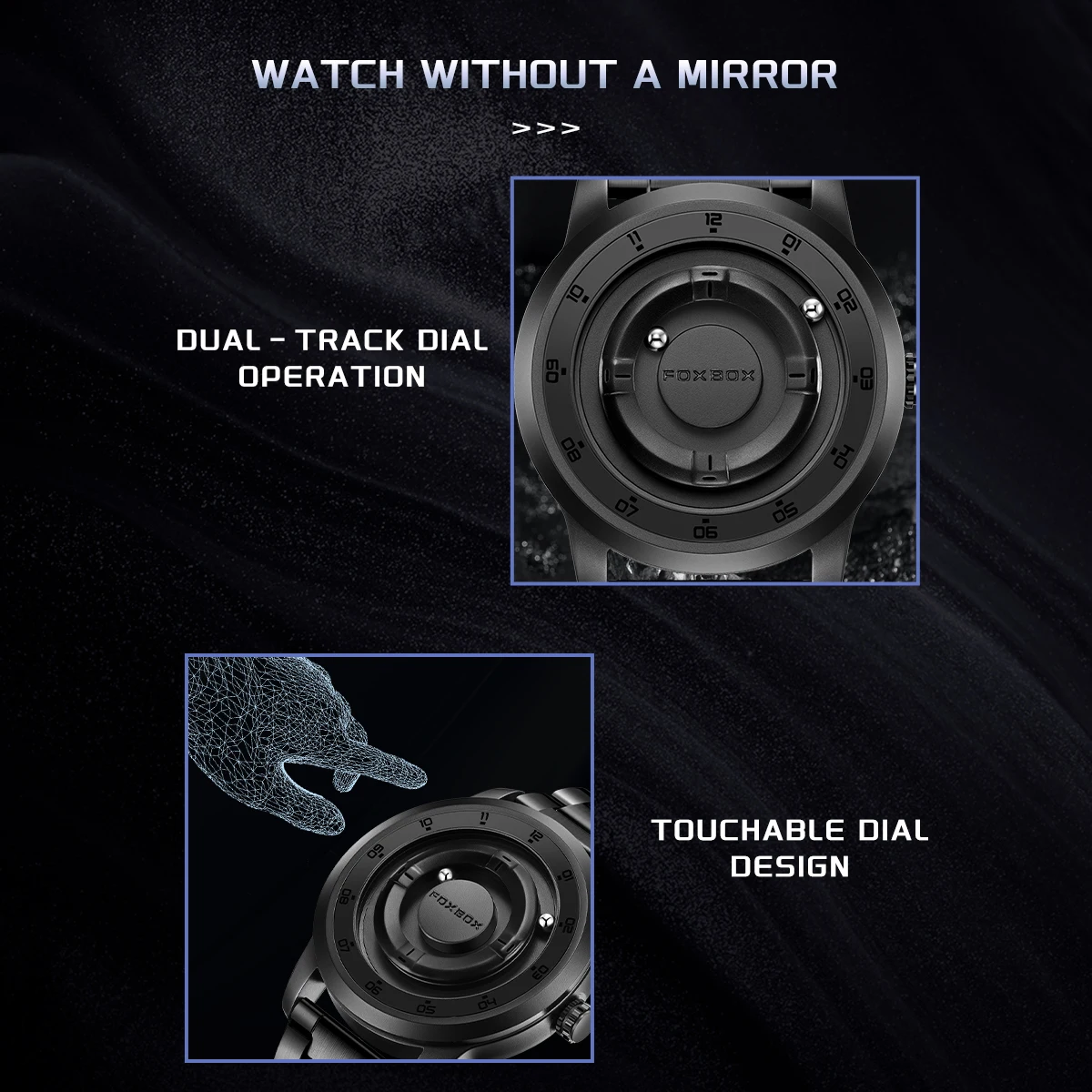 New Original FOXBOX Fashion Mens Watches Top Brand Luxury Magnetic Rolling Ball Pointer Waterproof Watch for Men Montre Homme