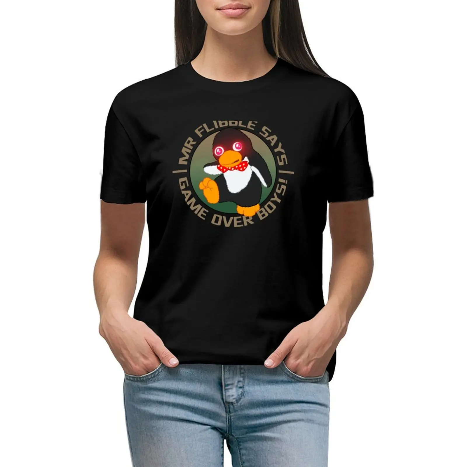 

Mr Flibble 2.1 T-shirt vintage clothes graphics korean fashion plus size t shirts for Women loose fit