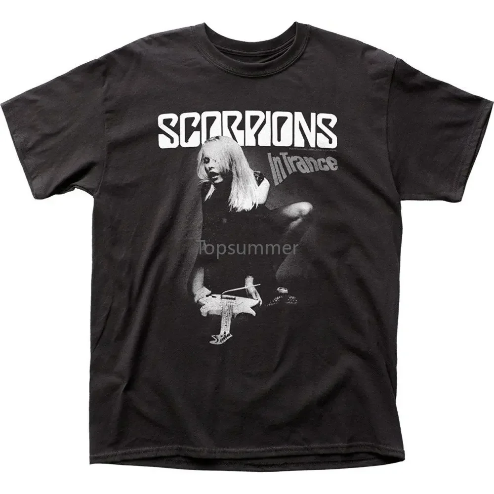 

A1748 Custom T Shirt Printing O-Neck Men Short Sleeve Fashion 2018 Scorpions In Trance Tees