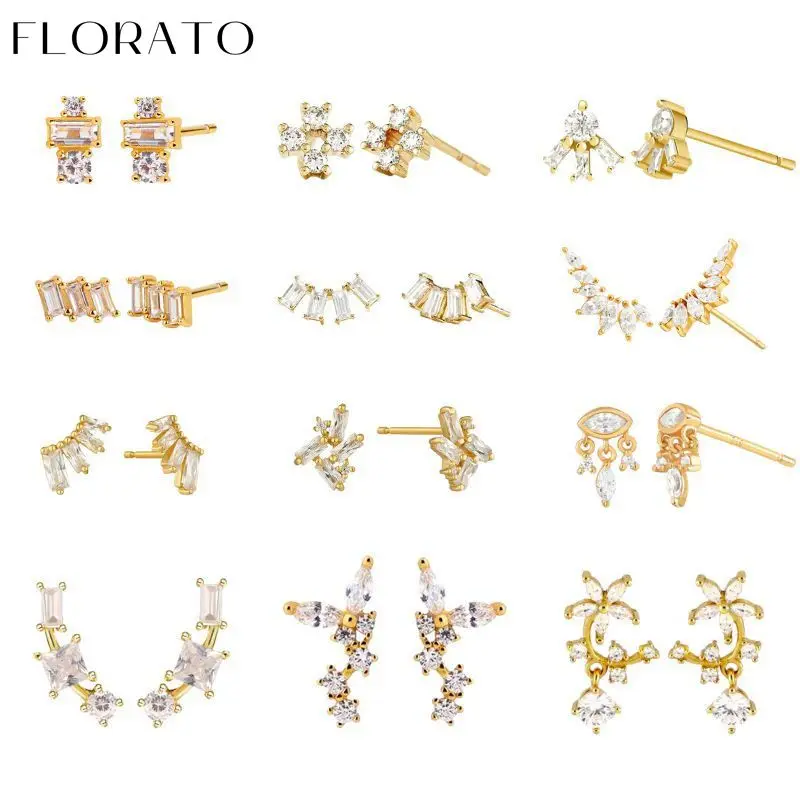 Женские серьги-гвоздики из серебра 925 пробы