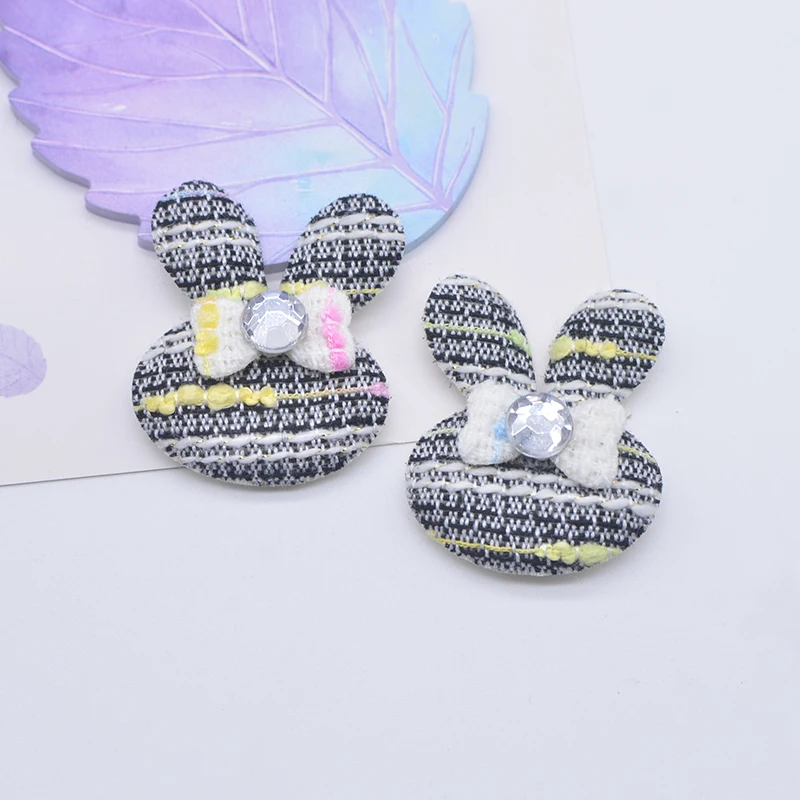 12 Stücke 3,2*4 cm/1,26*1,57 zoll Kawaii Kaninchen Applikationen für DIY Kleidung Hut Schuhe Nähen Patches Kopfbedeckung Clips Dekor Zubehör – Detail 8