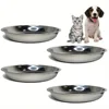 4/6PcsStainless Steel Cat Food Bowls -Whisker Fatigue Relief Dish,Shallow Wide Plates for Pet cats and dogs feed large tableware