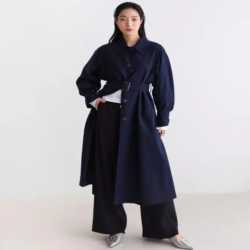 

SuperAen Spring Autumn 2024 New Style Fashion Chic Trench Coat Women's Lace Up Korean Style Long Trench Coat