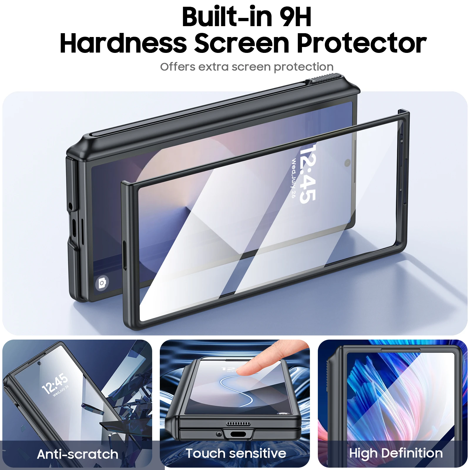 Invisible S Pen Phone Case with Integrated Protective Film & Anti-Fall Protection
