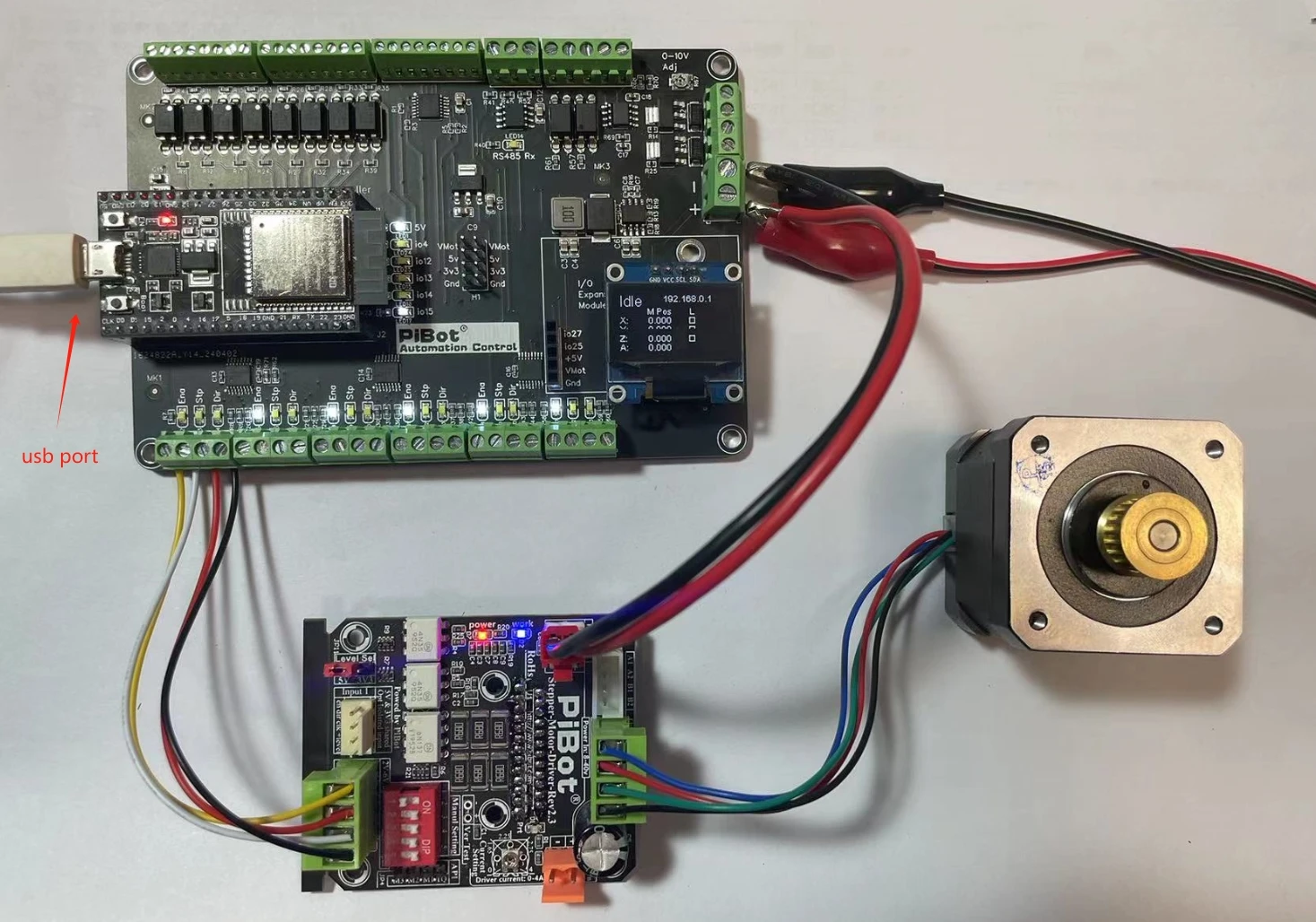 รูปสินค้า โมดูลควบคุมเลเซอร์ CNC GRBL V4.7 B (รวม ESP32 + OLED)