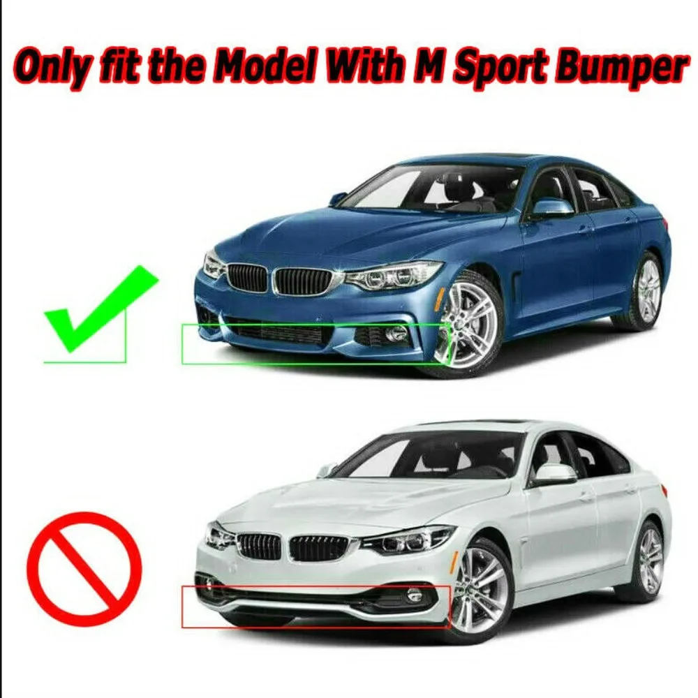 카본 파이버 스타일 자동차 프론트 범퍼 립 스플리터 & 하단 립 키트 (BMW 4 시리즈 F32 F33 F36 M 스포츠 2014-2020 용)