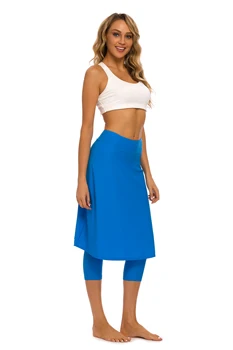 Women Long Skirted with Swim Legging 1