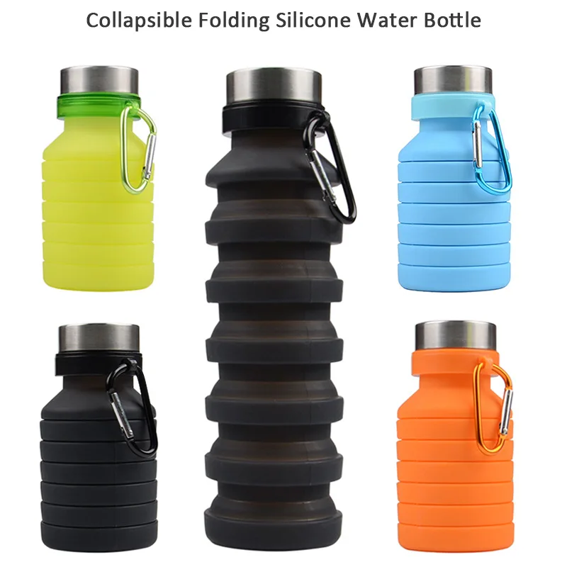 Collapsible Water Bottles For Travel Food Grade Portable Silicone Foldable  Expandable Cirkul Airup Sports Hiking Drinking Cup - AliExpress