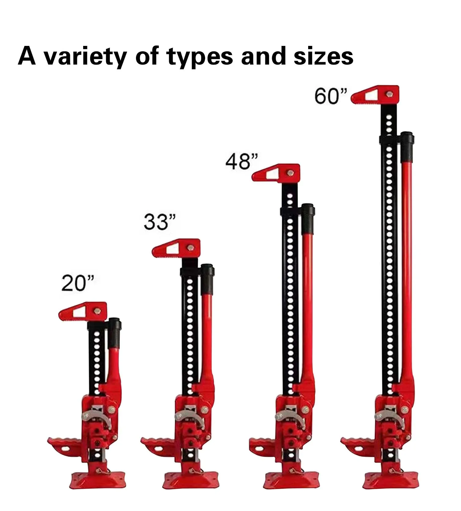 Heavy Duty 4x4 20"/33"/ 48"/60" Hi Lift Farm Jack 3 Tons Capacity Cast And Steel For Car Off-road Vehicle