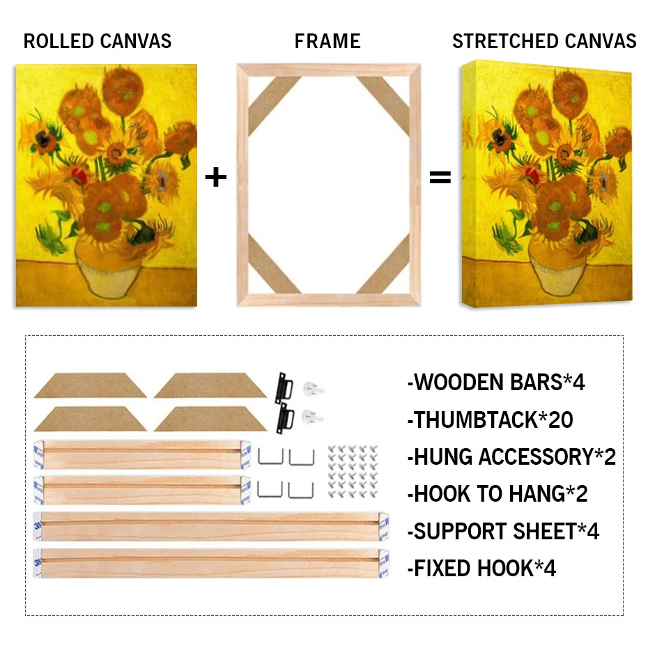 2 Set DIY Solid Wood Canvas Frame Kit, 16X20 Inch Canvas Frame Stretcher  Bars Wood For Oil Paintings, Prints And Posters Durable - AliExpress