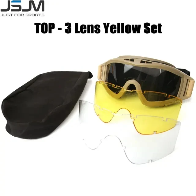 Outdoor Tactical Goggles - Wind & Dust Resistant Safety Glasses for Shooting and Mountaineering