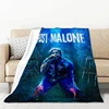 Post Malone Poster Pop Rock Hip Hop Rap Throw Knee Blanket Fluffy Summer Blankets & Throws Sofa Quilt King Lid Custom Cobija 3