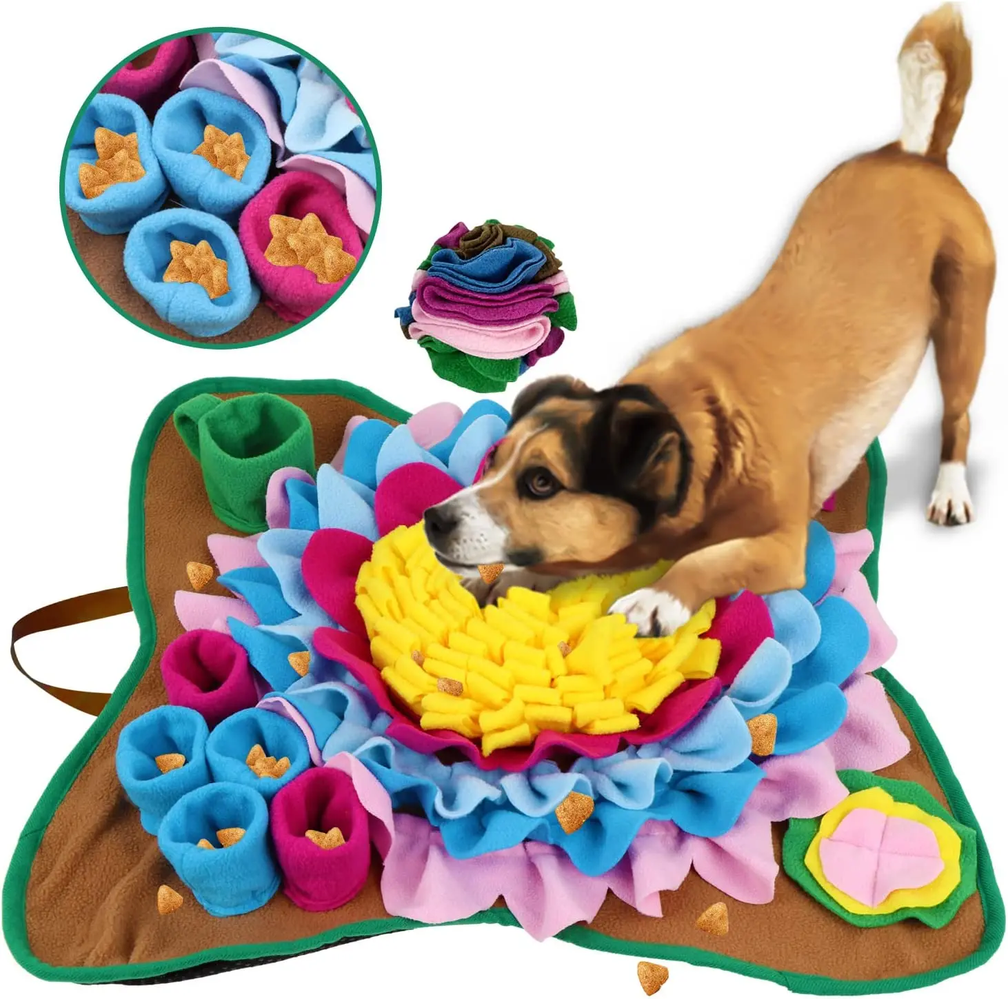 

Interactive Snuffle Mat for Dogs, Treat Game, Boredom, Anxiety Relief, Dog Feeding Mat, Enrichment Dog Puzzles