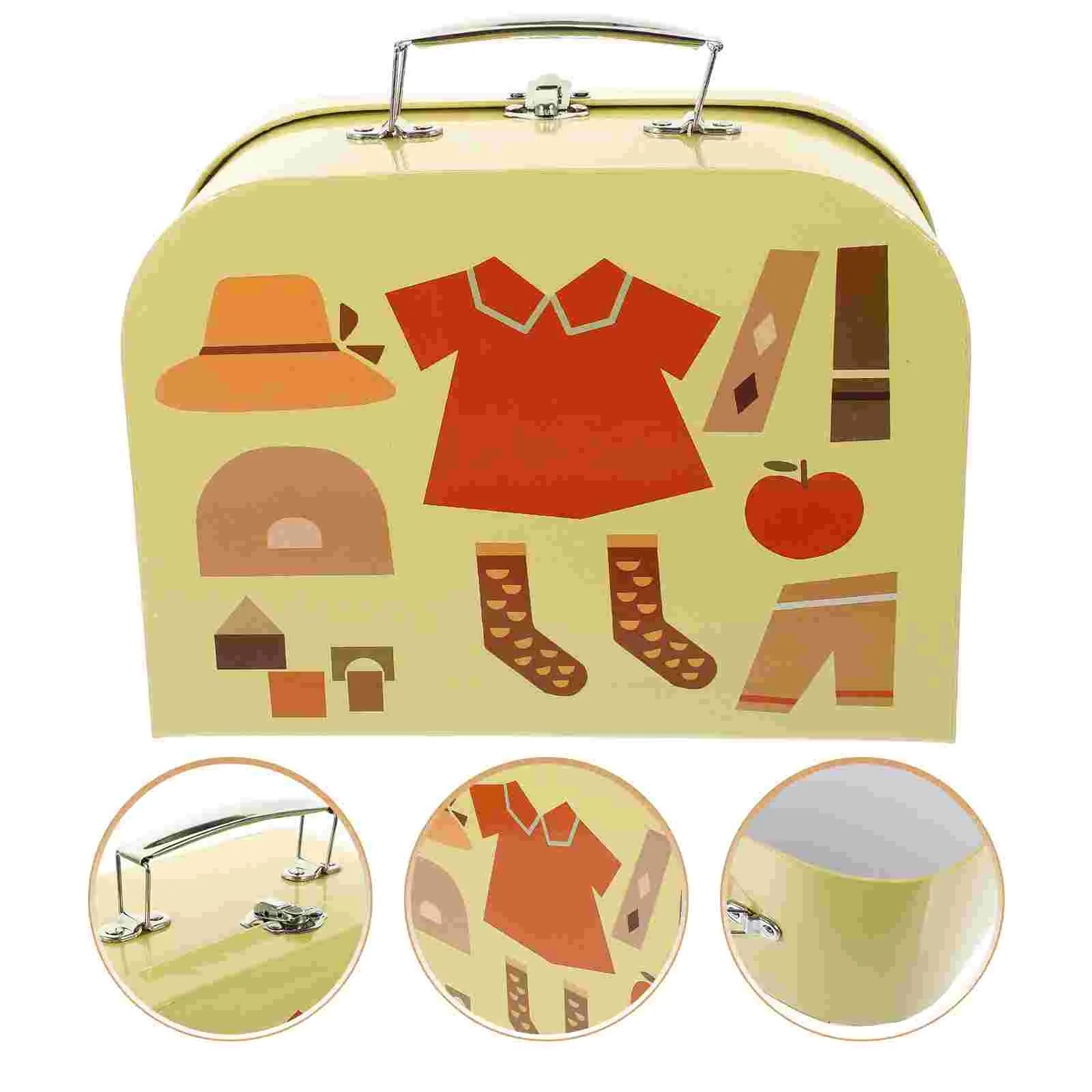 

Portable Paper Suitcase Decorative Suitcase Jewelry Gift Suitcase Wedding Gift Box