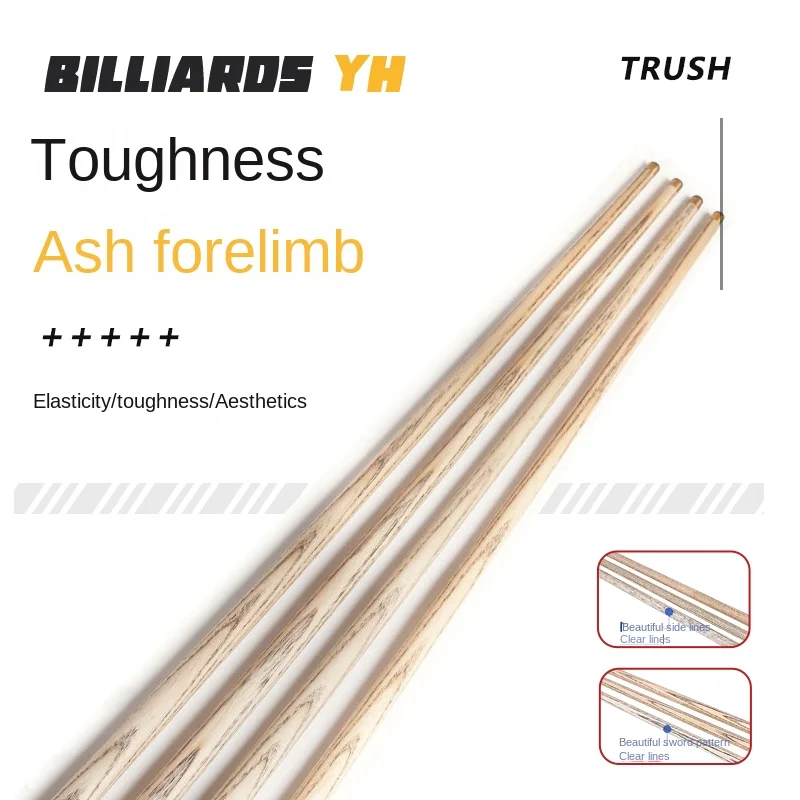 SMALL HEAD BALL ROD Ashwood 1/2 Split Beginner Snooker 10MM Z-03
