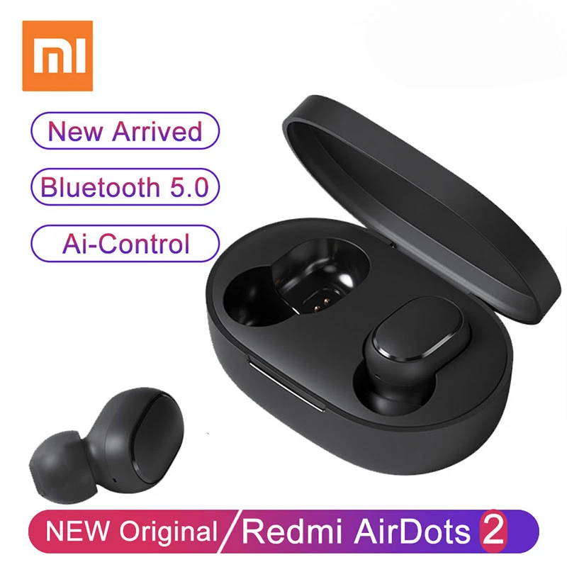 New Original Xiaomi Redmi AirDots 2 Wireless Earphone Bluetooth 5.0 Headset Mi Ture Headphones Earbuds In-Ear Earphones | Электроника