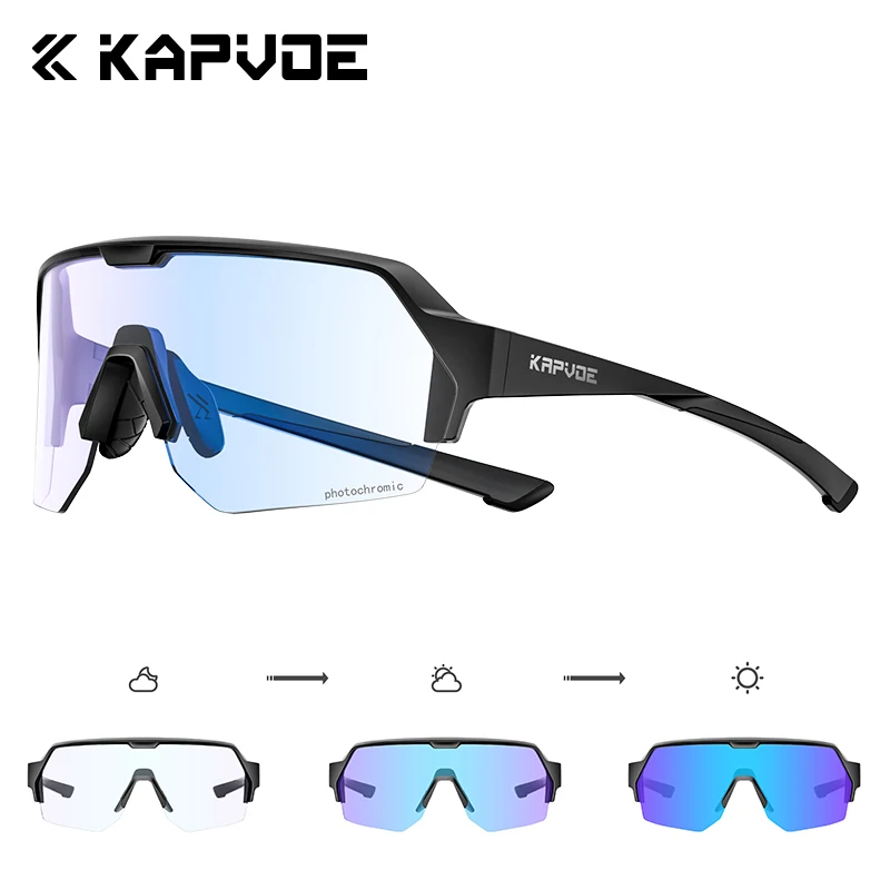 Running Sunglasses REVO Kapvoe X63 Photochromic Sunglasses For Men