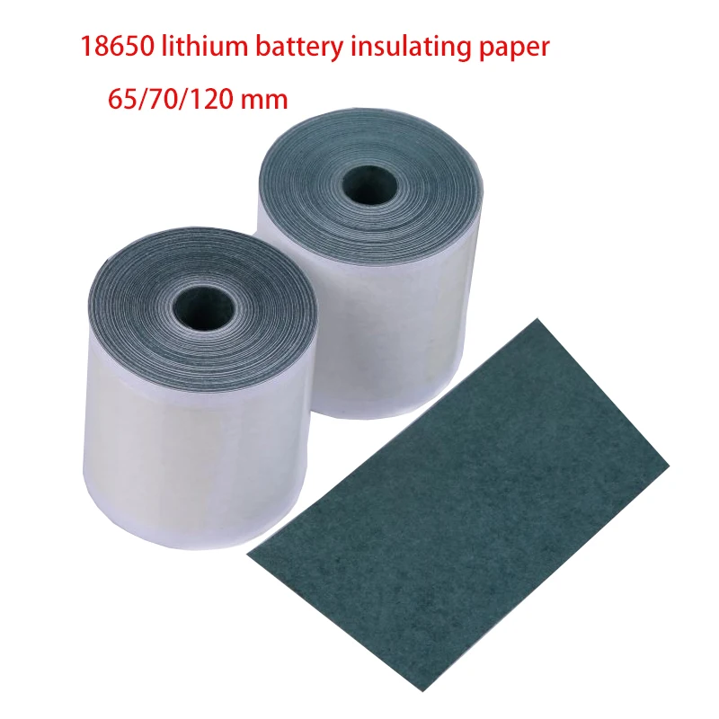 1m 18650 Lithium Battery Insulation Gasket Barley Paper Battery Insulation Adhesive Patch Electrode Insulation 65/ 70/120mm