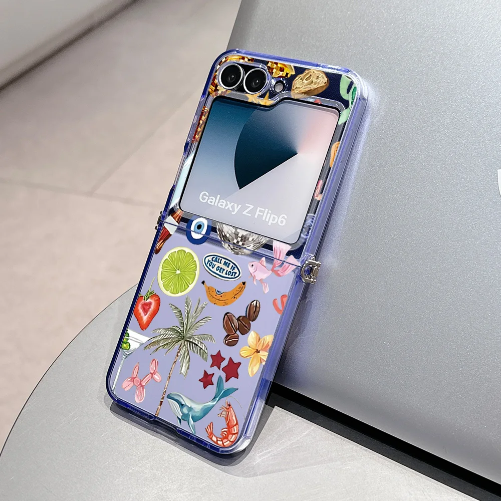 Seaside Scenery Wine & Lemon Semi-Transparent Phone Case