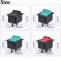 Latching Rocker Switch Power Switch I/O 4 Pins 6 Pins with Light 16A 250VAC 20A 125VAC KCD4 2/3position - Image 5