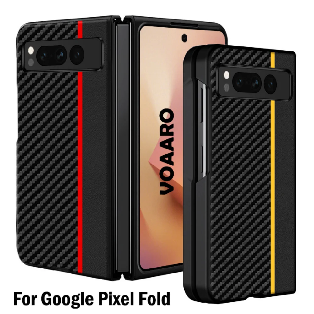 

Capa for Google Pixel Fold Case for Google Pixel Fold Case Ultra Thin Carbon Fiber Texture Leather Shockproof Phone Full Cover