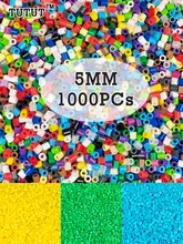  5MM 1000PCs Pixel Puzzle Iron Beads for kids Hama Beads Diy High Quality Handmade Gift toy Fuse Beads 