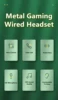 Gamer Wired Headphones Gaming Wired Earphone Metal HiFi Bass Stereo 3.5mm Earphone Earbud For Phone Computer Mic L Jack Magnetic 6