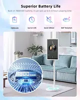 Téléviseur mobile intelligent d'affichage interactif d'écran tactile debout de plancher de 27 pouces pour la réunion de jeu de fitness 2