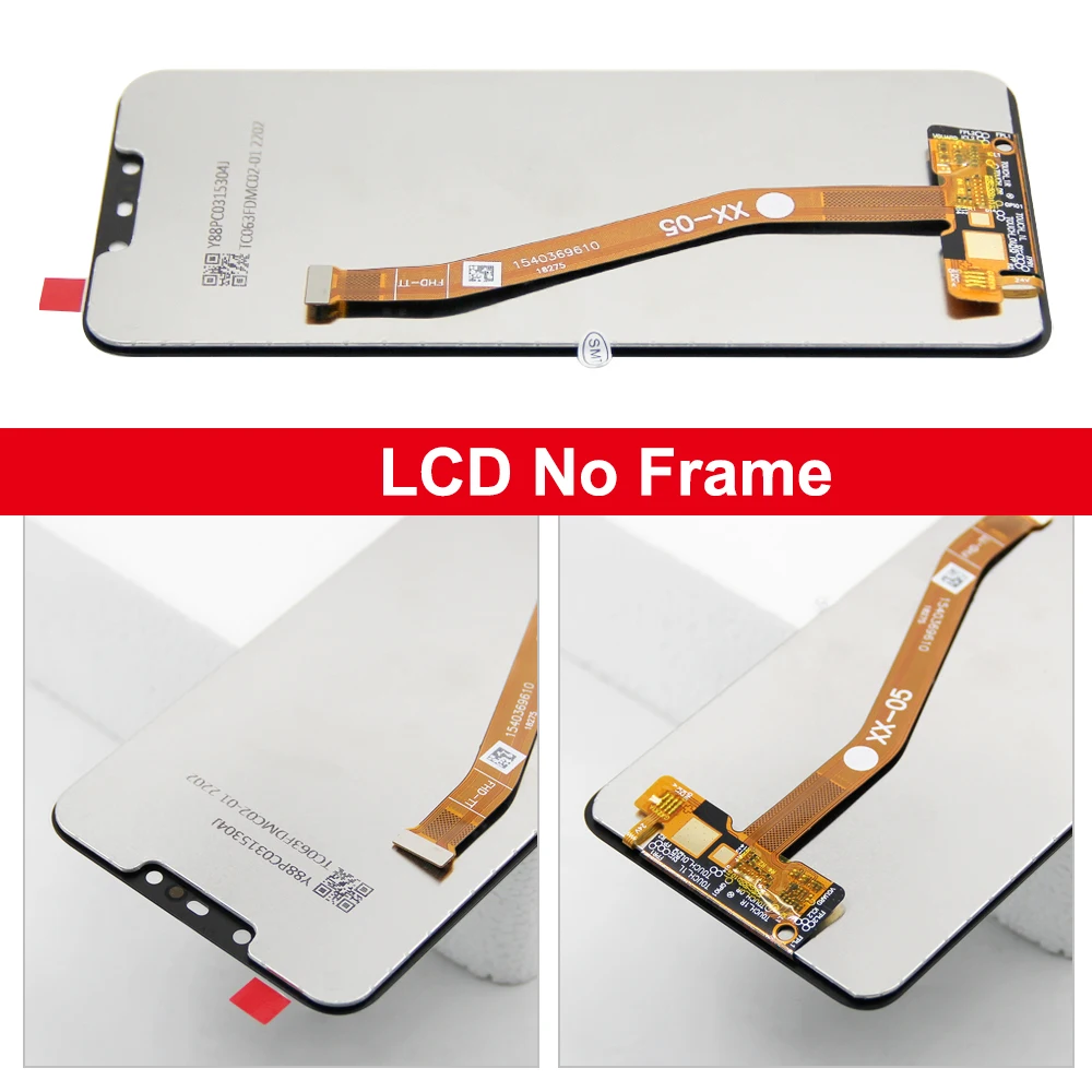 화웨이 노바 3i LCD 디스플레이 용 6.3 인치 프레임 터치 스크린 교체 P 스마트 플러스 디스플레이 INE-LX1 LX2 LCD 화면