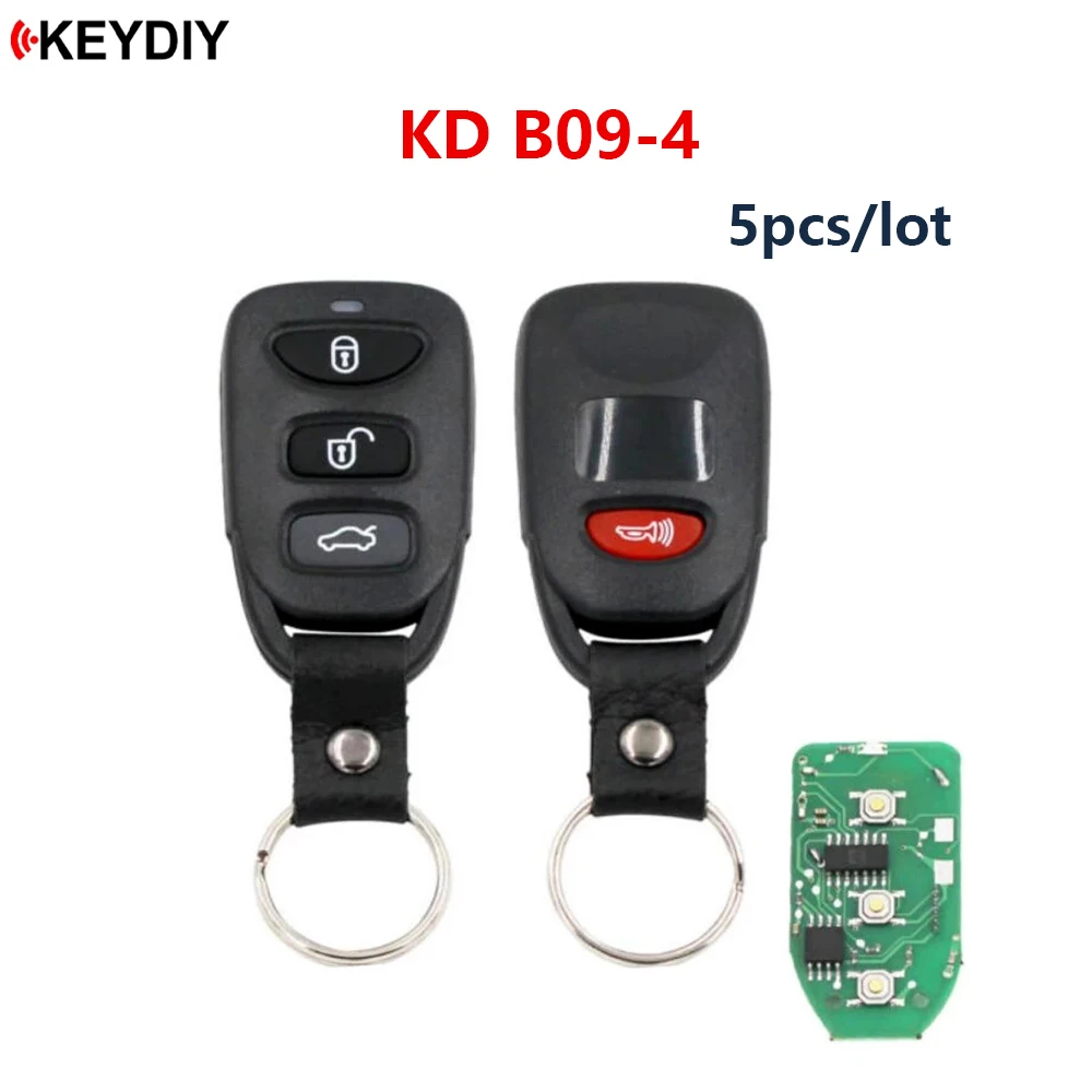 

5pcs/lot KEYDIY KD B Series B09-4 3+1 Button Universal Remote Control Key For KD900/ URG200/KD-X2/KD MINI Key Programmer