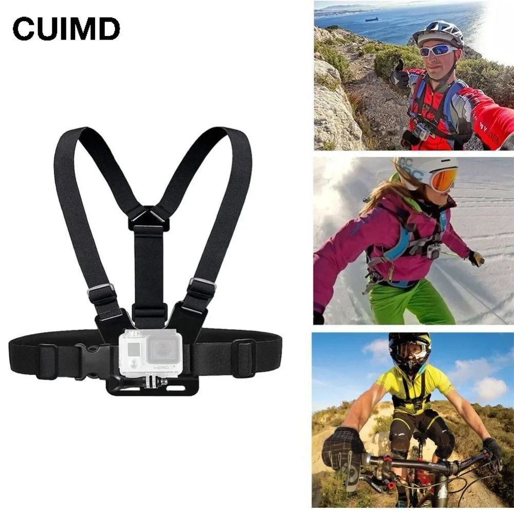 Chest Strap Mount Belt for Gopro Hero 10 9 8 5 4 Insta360 R X2 DJI OSMO Action Camera Harness for Go Pro SJCAM EKEN Accessories