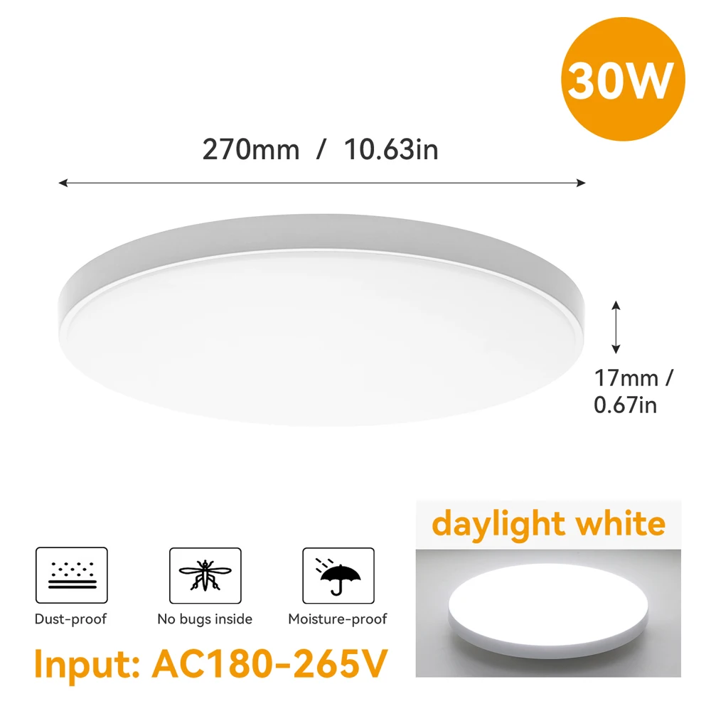 Ultra Thin LED Ceiling Lamp with Adjustable Color Lighting