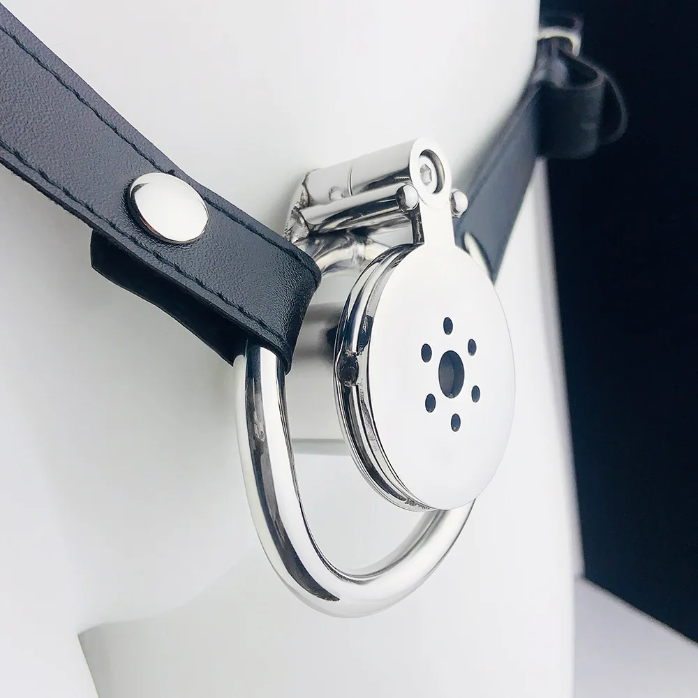 BDSM-Inverted-Negative-Lock-Chastity-Cage-With-Bondage-Gear-Stainless ...