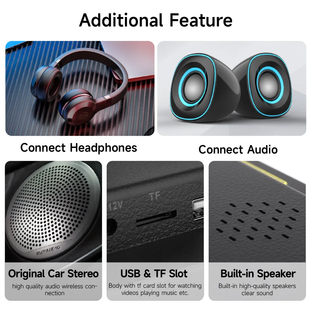 JIUYIN ڵ ¼ ÷̾ Ӹ ħ  ÷, IPS º ġ ũ, , Ʃ  , HDMI IN, ȵ̵ 12