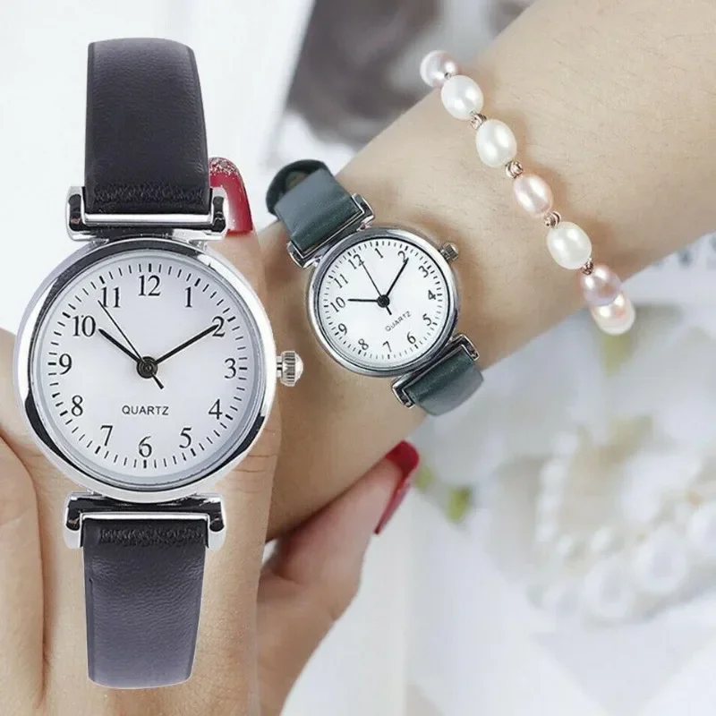Classic Women's Casual Quartz Watch Leather Band Strap Watch Round Clock Wrist Watches Relojes Para Mujer Ladies Watch 4