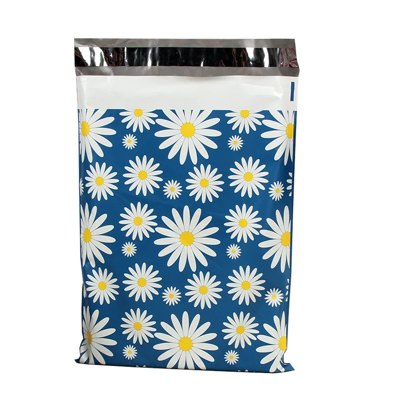 50PCS Envelope Thicken Poly Clothing Mailing Bags Fruit Flower Printing Courier Storage Bag Waterproof Plastic Express Pouch