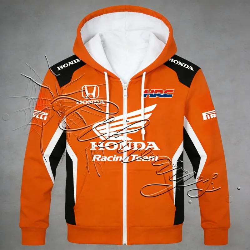 Autumn/Winter Honda HRC Racing Team Men's MOTO Off Road Enthusiast Special Warm Motorcycle Wear Hoodie