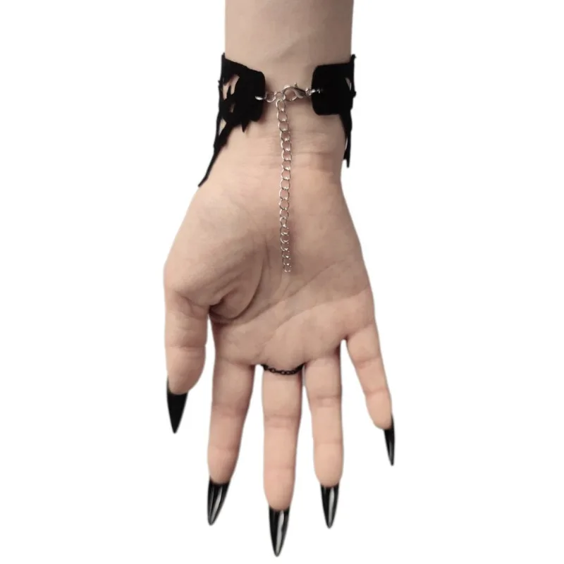 Gothic Bracelet Adjustable Bracelet Black Thorns Bracelet Halloween Jewelry Gift Bracelet Party Role Playing Accessories Female