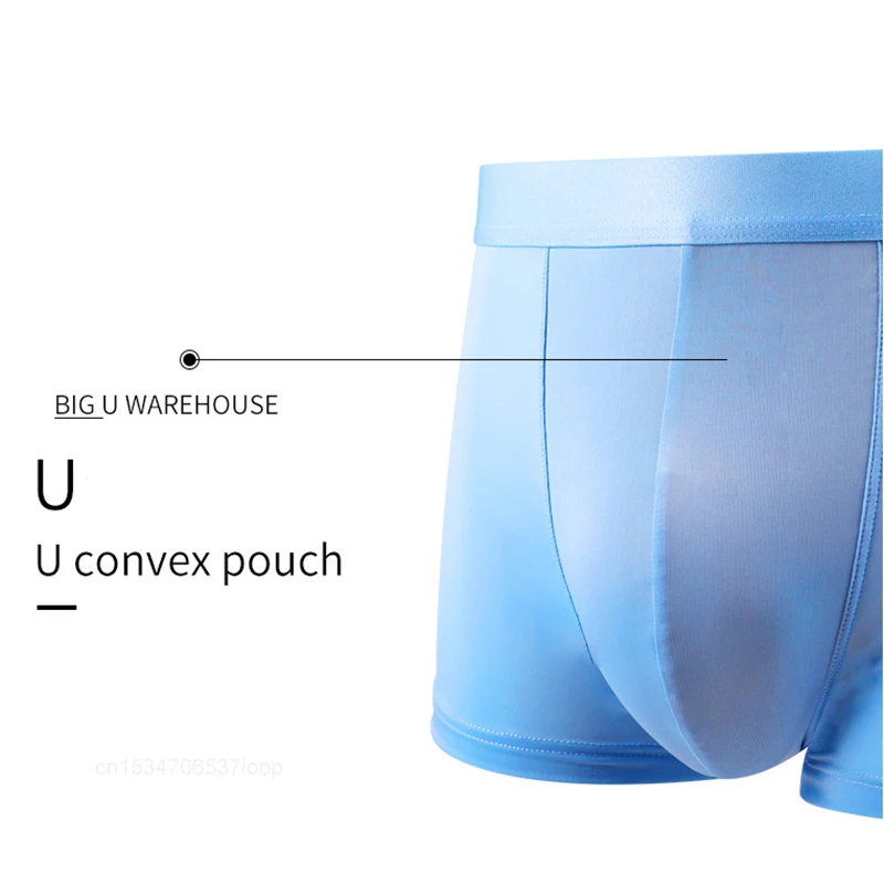 Xiaomi Men's Underwear Ice Silk Boxer Shorts Comfortable Soft Men's Panties Summer Breathable Cueca Sexy Lingerie Panties 4PCS men boxer shorts