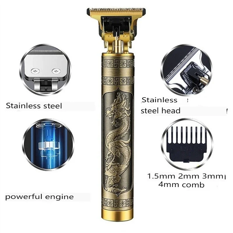 Description Picture 6 of item2024 Rechargeable Hair Clipper Professional Barber Electric Hair Trimmer Shaver Trimmer Beard Men Hair Cutting Machine NW011