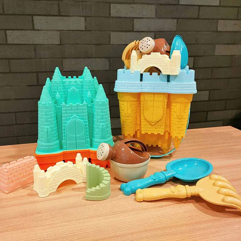 

Sand Castle Molds for Kids Set of 4 Sand Castle Building Kit Beach Toys Gift Toy for Kids Aged 1 To 9 - Beach Sand Toys Set