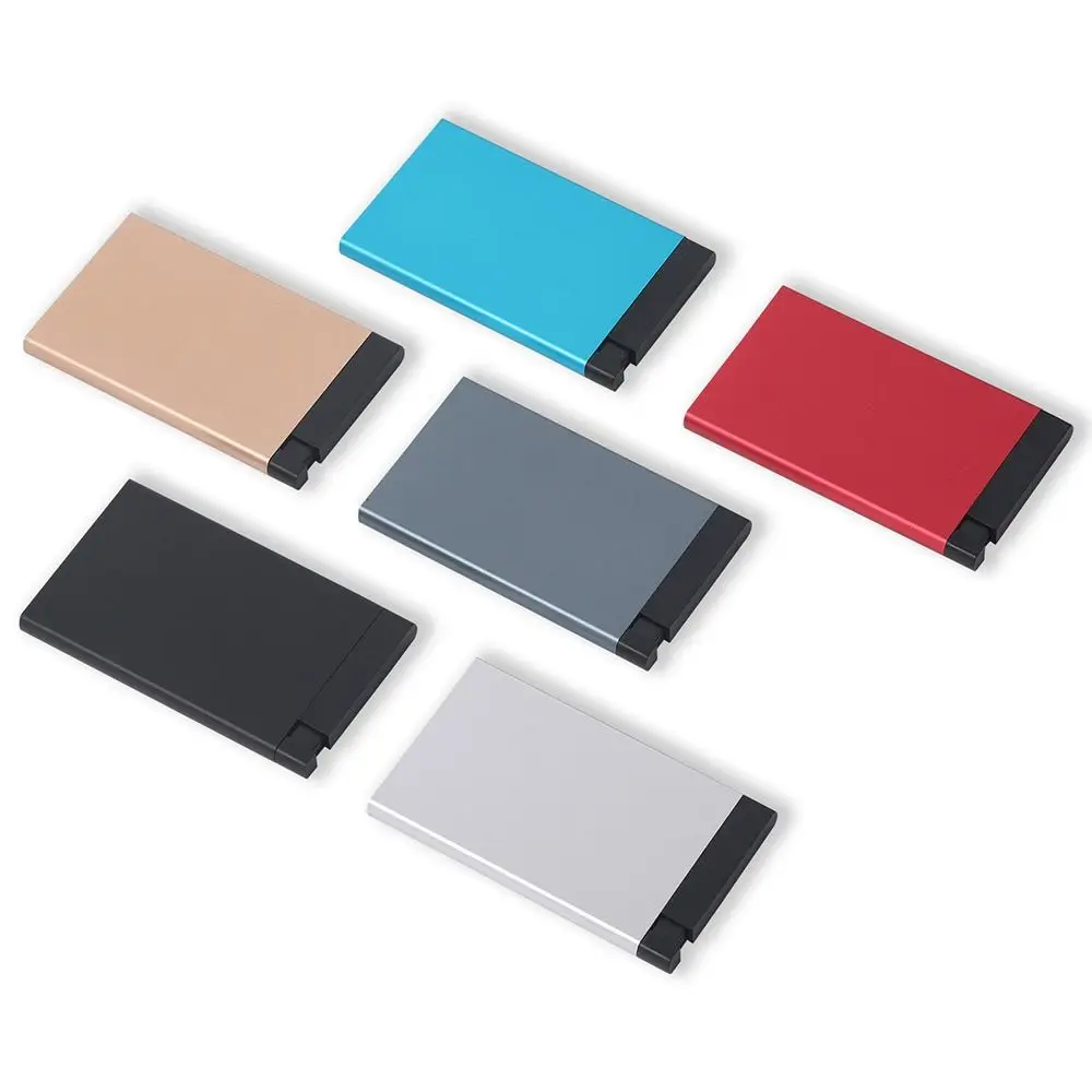 Aluminum Alloy Credit Card Holder Automatic Pop Up RFID Card Case Anti-theft Wallet Anti-magnetic ID Protector Purse