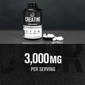 Creatine Monohydrate 1000mg Capsules - 60 Capsules Creatine Supplement Promotes Muscle Growth