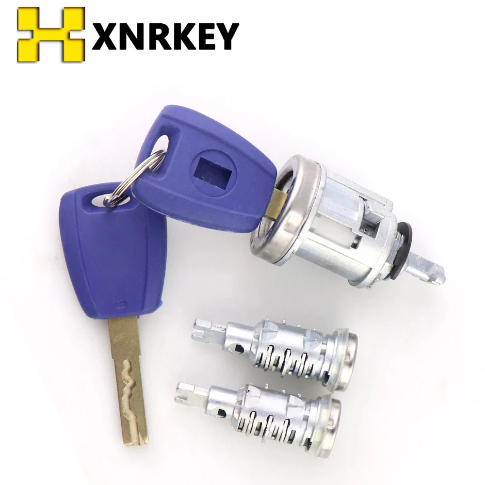 

XNRKEY Car Ignition Lock Set With Trunk Lock for Fiat Ducato Peugeot Citroen Cargo Punto Cylinder Latch SIP22 Blade